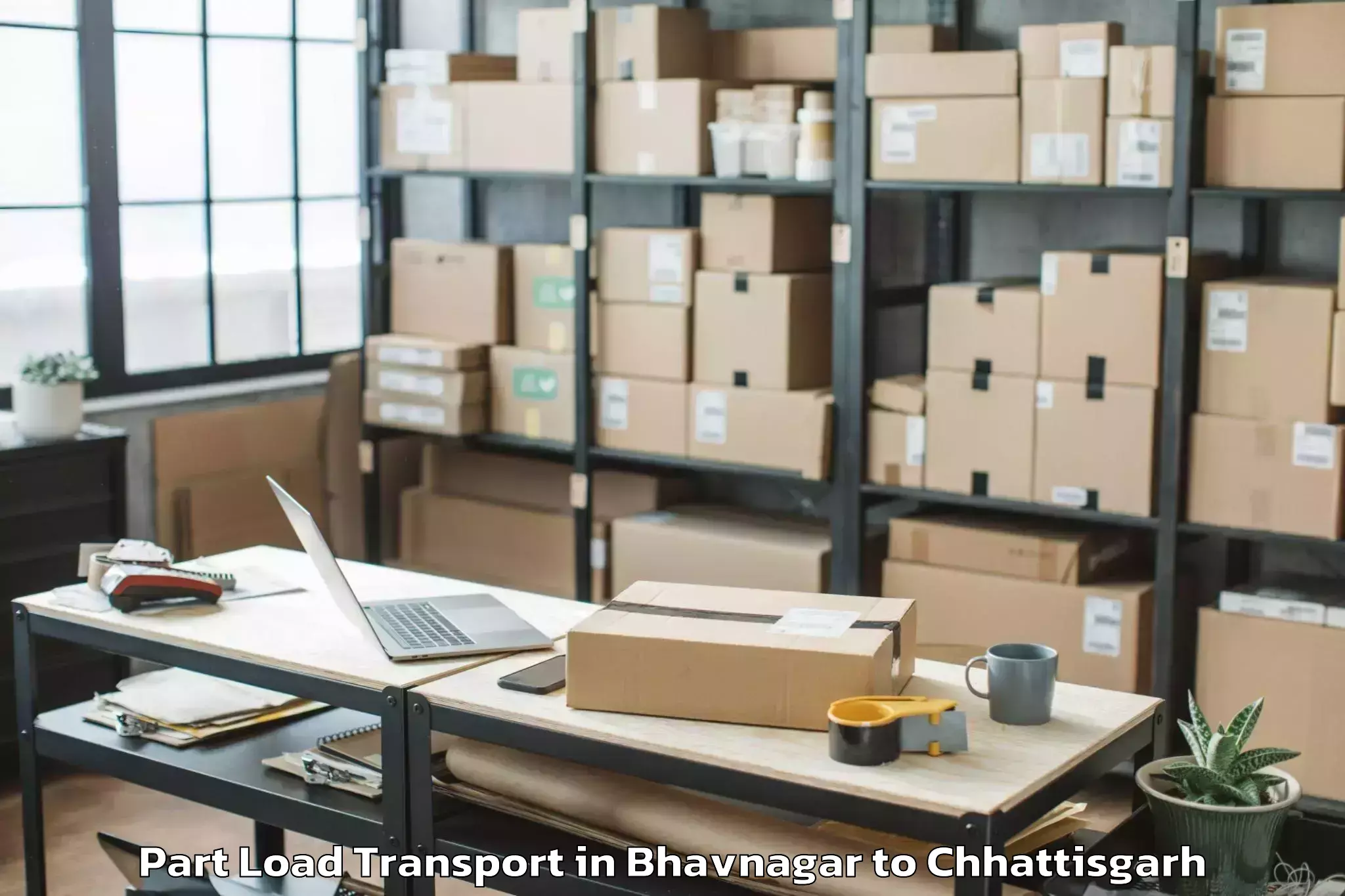 Hassle-Free Bhavnagar to Bishrampur Part Load Transport